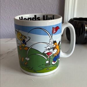 Warner Bros White and Green Bugs Bunny Mug golf themed
